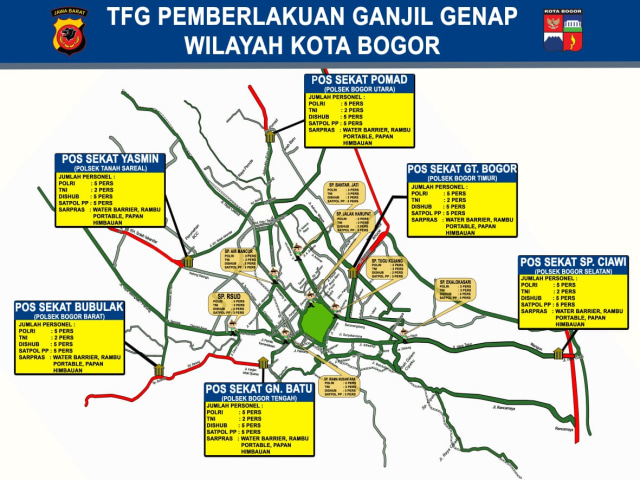 Update Ganjil Genap di Bogor: 5.921 Mobil dan 7.334 Motor Diputarbalikkan (193403)