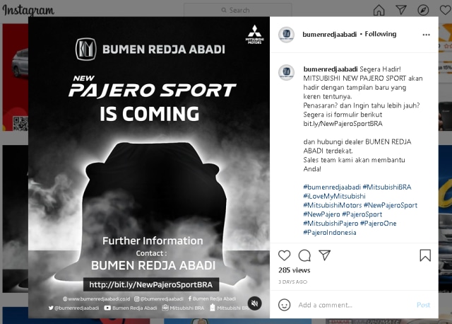 Mitsubishi Pajero Sport Facelift Meluncur 18 Februari 2021? (71181)