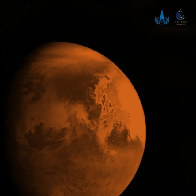 China abadikan foto Mars dari jarak 2,2 juta kilometer Foto: CNSA