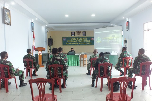 Rekrutmen Prajurit Baru, Kodim 1014/PBN Sosialisasi Kepada Anggota Koramil (284780)