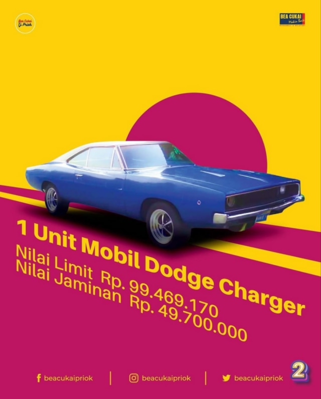Bea Cukai Tanjung Priok Lelang 2 Mobil Klasik, Ada Dodge Charger! (442581)
