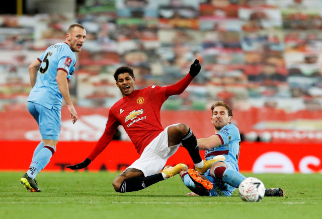 Pertandingan antara Manchester United vs West Ham United di Old Trafford, Manchester, Inggris. Foto: Phil Noble/Reuters
