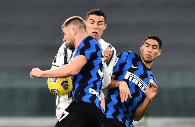 Pertandingan Juventus vs Inter Milan di Allianz Stadium, Turin, Italia. Foto: Massimo Pinca/Reuters