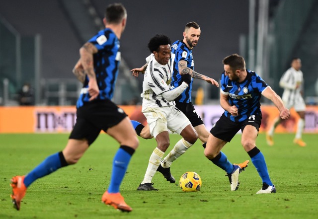 Pertandingan Juventus vs Inter Milan di Allianz Stadium, Turin, Italia. Foto: Massimo Pinca/Reuters