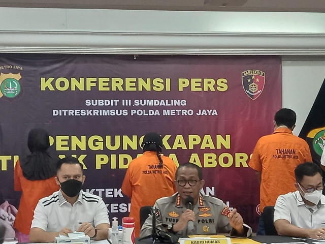 Konpers Praktik Aborsi ilegal di Mapolda Metro Jaya
 Foto: Dok. Istimewa