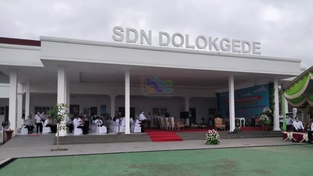 Kondisi Bangunan SDN Dolokgede, Kecamatan Tambakrejo, Kabupaten Bojonegoro, setelah direnovasi. (foto: dan/beritabojonegoro)