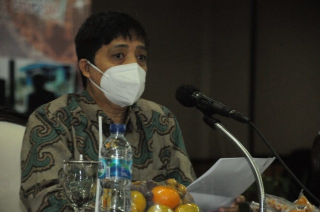Kepala Pusat Survei Geologi, Hendra Gunawan, saat menyampaikan sambutan. Dok: Protokol Lebak.