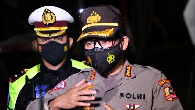 Kabag Ops Korlantas Polri Kombes Rudi Antariksa di KM 19 tol Jakarta-Cikampek. Foto: Dok. Istimewa