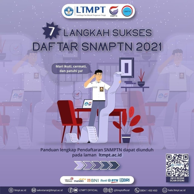 Pendaftaran SNMPTN 2021 dok IG LTMPT