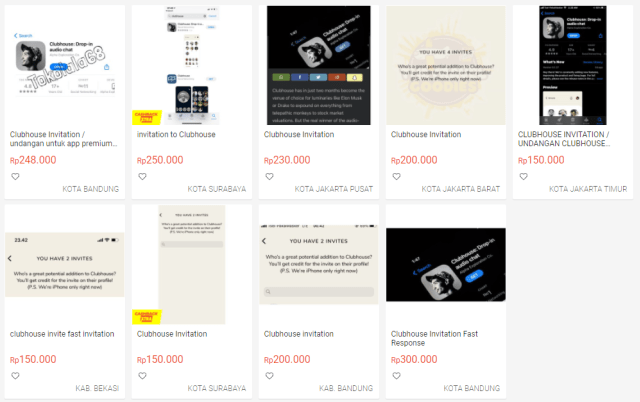 Fenomena Undangan Clubhouse Dijual Rp 500 Ribu di E-commerce (106257)