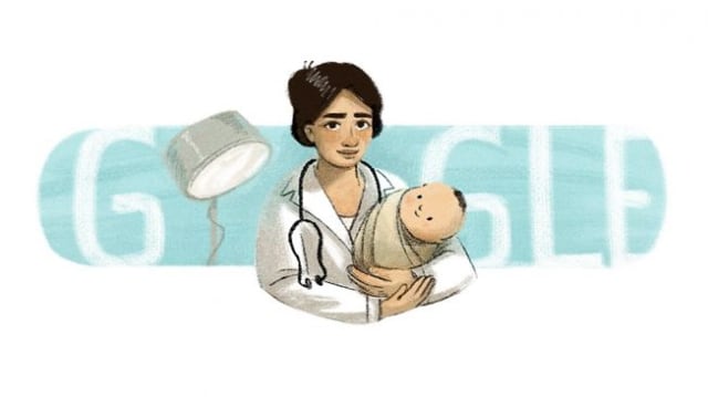 Marie Thomas, sosok dokter perempuan di Google Doodle, 17 Februari 2021. Foto: Google.