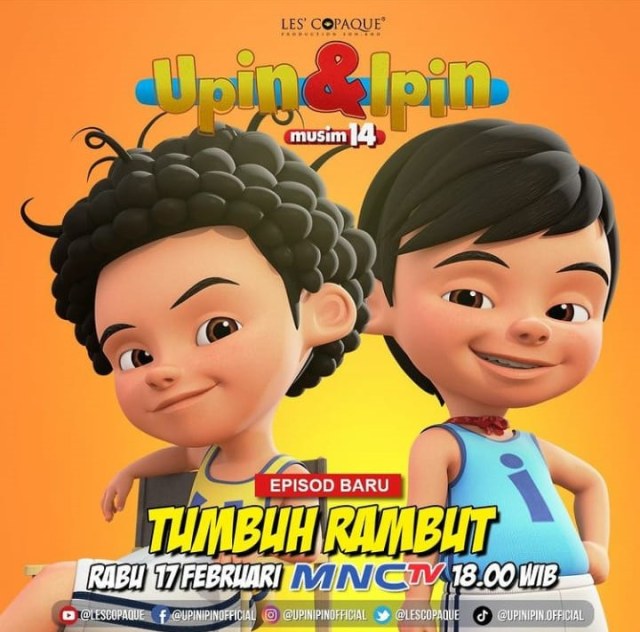 Episode baru Upin dan Ipin 'Tumbuh Rambut'. Foto: Instagram @upinipinofficial