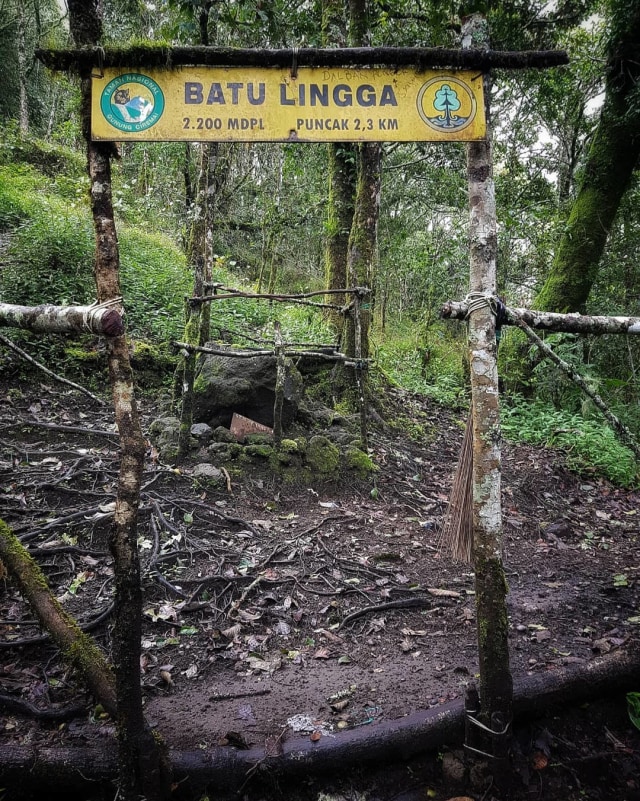 Lokasi Batu Linggi di kawasan Gunung Ciremai. (BTNGC Kuningan)