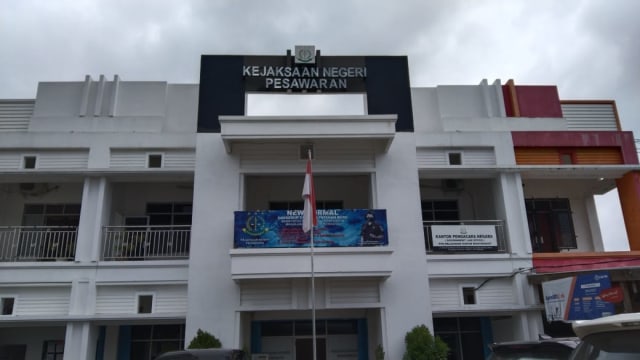 Gedung Kejaksaan Negeri Pesawaran, Kabupaten Pesawaran, Lampung. Jumat (19/2) | Foto : Bella Sardio/Lampung Geh