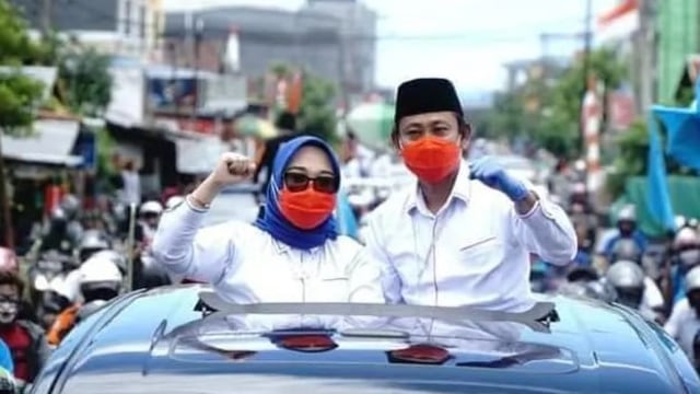 Pasangan Bupati dan Wakil Bupati Mamuju terpilih, Sutinah Suhardi dan Ado Mas'ud. Foto: Dok. Istimewa