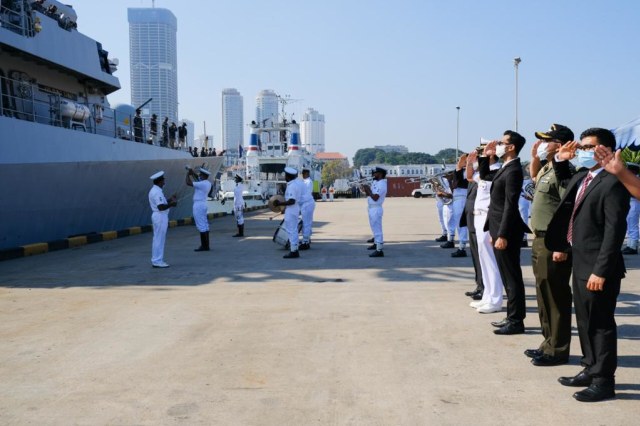 Acara pelepasan KRI Bung Tomo-375 dari Colombo oleh Dubes Ri untuk Colombo. Foto: KBRI Sri Lanka