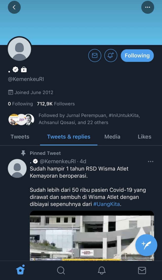 Akun Twitter Kemenkeu Kena Hack, Jangan Klik Link yang Dikirim! (1)
