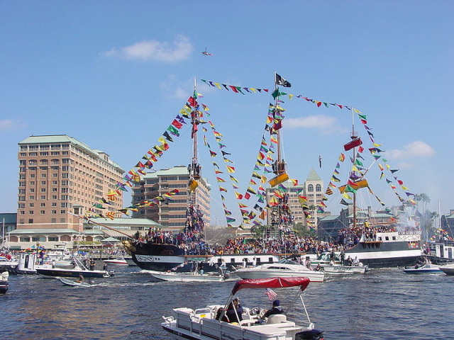 Festival bajak laut di Kota Tampa, Amerika Serikat Foto: Wikimedia Commons
