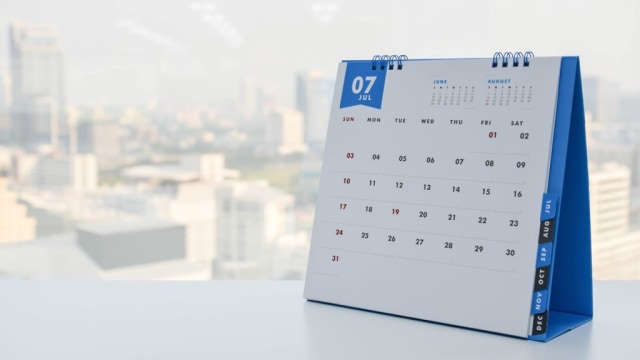 Ilustrasi kalender Foto: Shutterstock