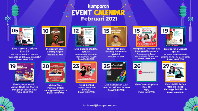 Event Calendar February 2021. Foto: kumparan