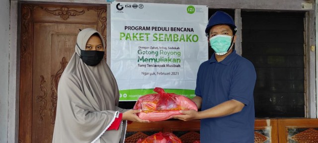 Bencana Longsor Nganjuk, Inisiatif Zakat Indonesia Salurkan Paket Sembako