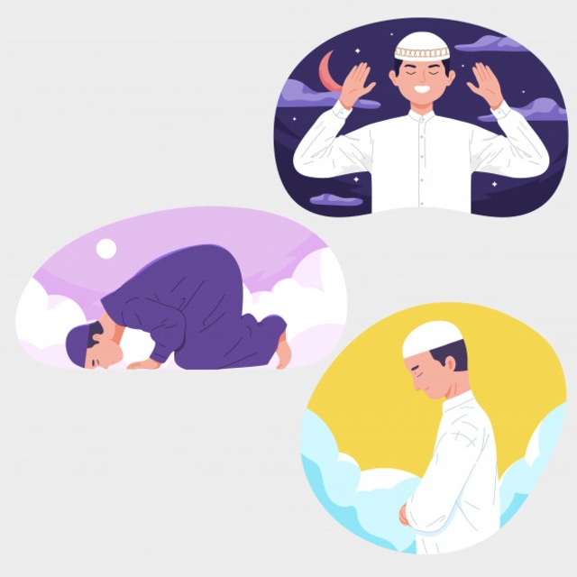 Ilustrasi Sholat, sumber: Freepik 