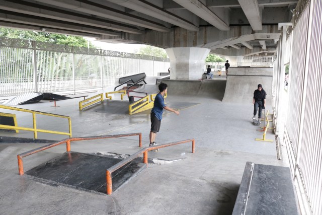 Foto suasana Skatepark Pasar Rebo, (Foto : Dokumentasi Pribadi)