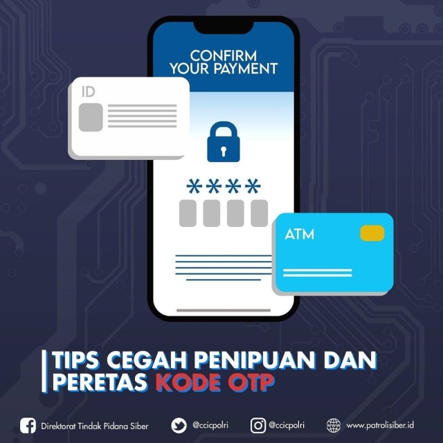 Waspada modus penipuan call forwarding untuk curi OTP. (Foto: Instagram/@ccicpolri).