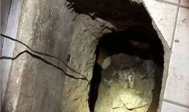 Terowongan yang digali oleh lelaki di Meksiko bernama Alberto demi bisa berselingkuh dengan istri tetangga. (Foto: Facebook/AJ in the Morning)