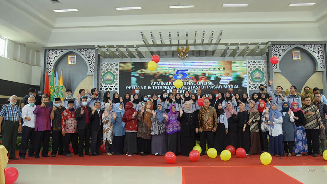 Kemeriahan Peringatan 5 Th Anniversary GI BEI FEB UNISMA. (dok/FEB UNISMA).