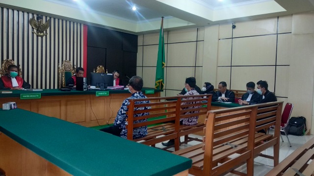 Sidang putusan kasus kredit fiktif Bank Mandiri KCP Sam Ratulangi, Jambi, di Pengadilan Negeri Jambi/Yovy Hasendra