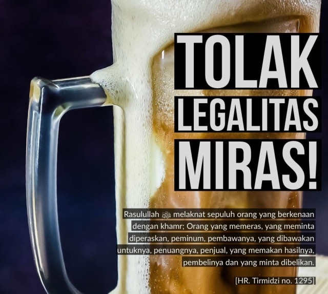 Poster Tolak Legalitas Miras dari sebuah Komunitas Fotografi (@fotografermuslim)