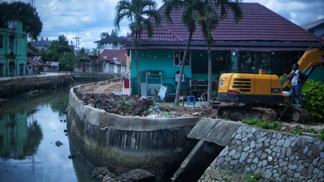 Penataan kawasan kumuh Lebak Cindo Palembang, Minggu (7/3) Foto: ary priyanto/Urban Id