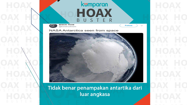 Hoaxbuster: Penampakan Antartika dari Luar Angkasa. Foto: kumparan