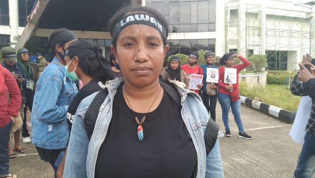 Aktivis Perempuan Papua Sayang Mandabayan, foto : Yanti/Balleo News