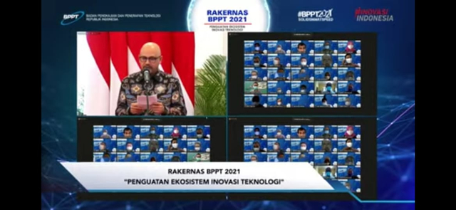 Kepala BPPT, Hammam Riza Pada Rakernas BPPT 2021