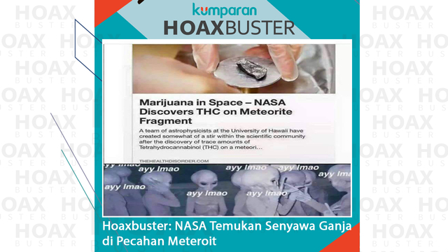 Hoaxbuster: NASA Temukan Senyawa Ganja di Pecahan Meteorit (241721)