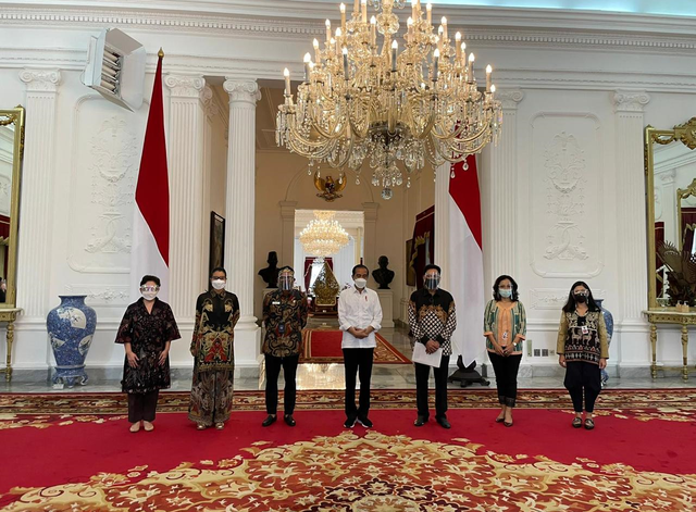 Presiden Joko Widodo dan perwakilan pekerja industri film Indonesia. Foto: Dok. Istimewa