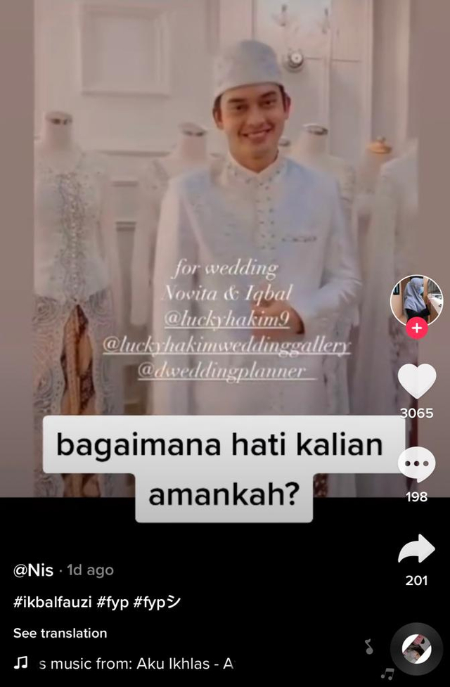 Bertema Putih untuk akad nanti. Foto: Tiktok @nis