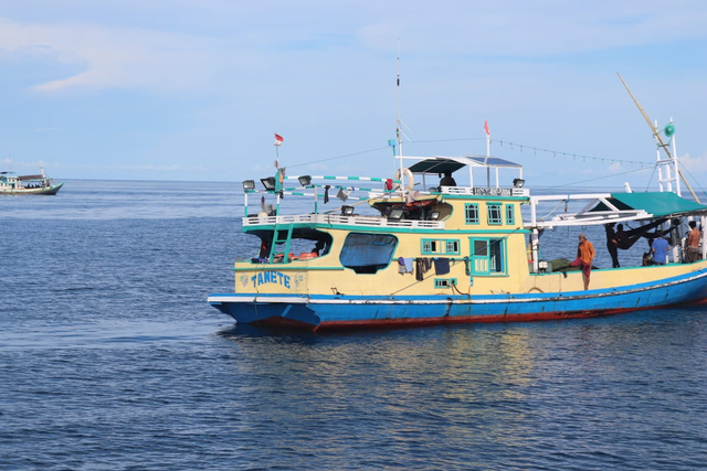 ABK KM Tanete 02 dinyatakan hilang pasca terjatuh dari kapal, di Perairan Misool, Raja Ampat, foto : Istimewa/Humas Basarnas Sorong