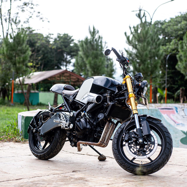 Cuma Modal Rp 35 Juta, Rombak Kawasaki Ninja 250 Karbu Mirip BMW R nineT (74868)