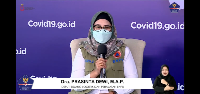 Dra. Prasinta Dewi, M.A.P di talkshowPengambilan Keputusan dalam Situasi Darurat  Foto: Dok. SATGAS COVID-19