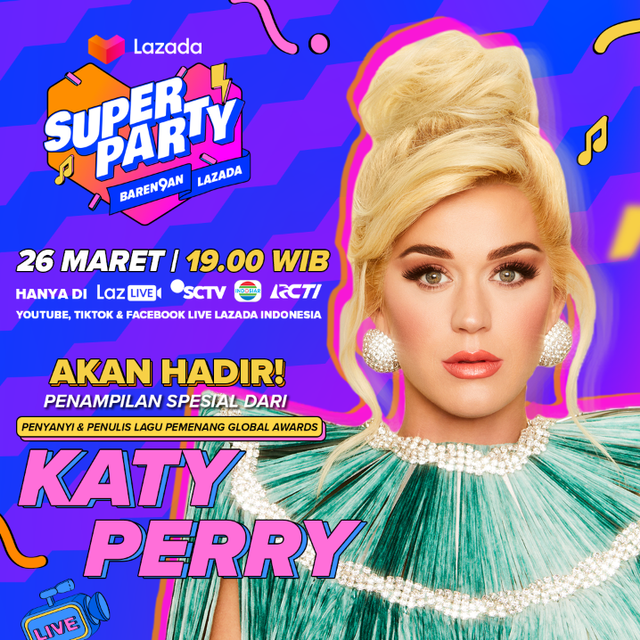 Lazada Super Party hadirkan Katy Perry. Dok. Lazada Indonesia