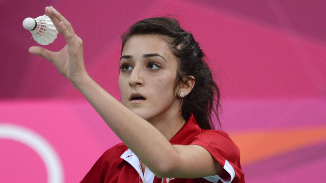 Neslihan Yigit atlet badminton putri dari Turki . Foto: Adek Berry/AFP