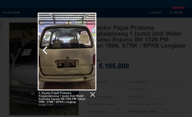3 Mobil Rp 5 Jutaan di Balai Lelang Negara, Ada SUV Amerika! (178144)