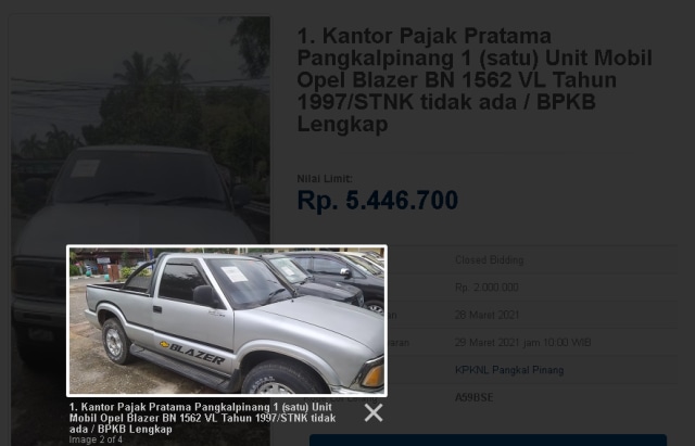 3 Mobil Rp 5 Jutaan di Balai Lelang Negara, Ada SUV Amerika! (178147)