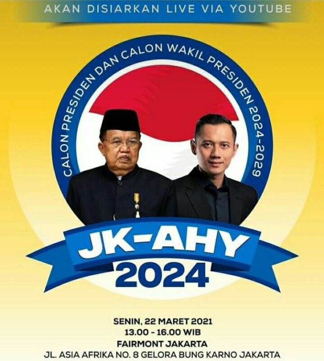 Poster deklarasi JK-AHY viral dan disebar lewat media sosial. Foto: Dok. Istimewa