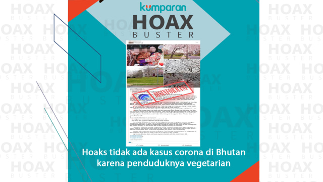 Hoaks tidak ada kasus corona di Bhutan karena penduduknya vegetarian. Foto: kumparan