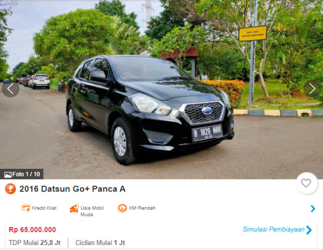 Datsu Go+ pilihan mobil bekas di bawah Rp 100 juta buat mudik. Foto: dok. Garasi.id