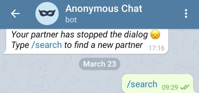 Tampilan Anonymous Chat yang penggunaannya lebih mudah